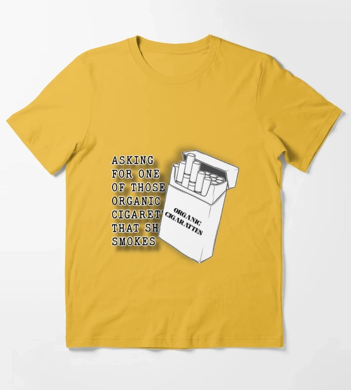 Arabella Organic Cigarettes Lyrics T-Shirt Yellow