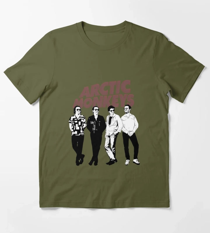 Arctic Band Monkeys T-Shirt Olive Green