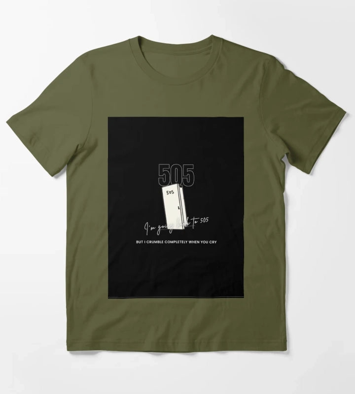 Arctic Monkeys 505 Band Art T-Shirt Olive Green
