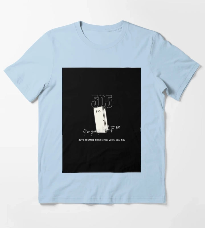 Arctic Monkeys 505 Band Art T-Shirt Sky Blue