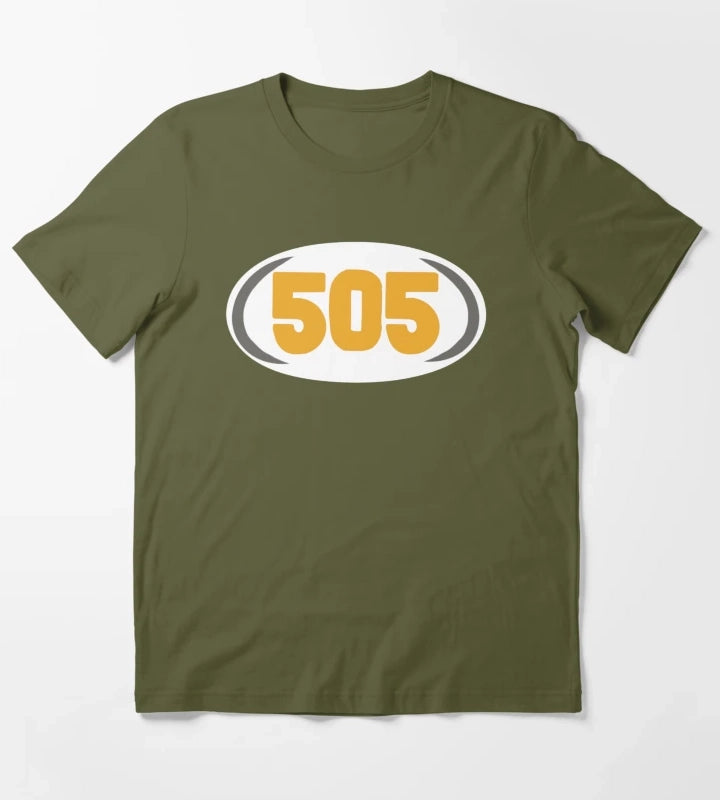 Arctic Monkeys 505 area code T-Shirt Olive Green