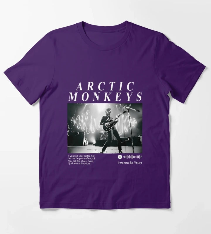 Arctic Monkeys 90S Rock Pop Music Band T-Shirt Purple