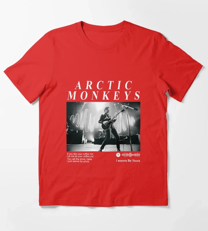 Arctic Monkeys 90S Rock Pop Music Band T-Shirt Red