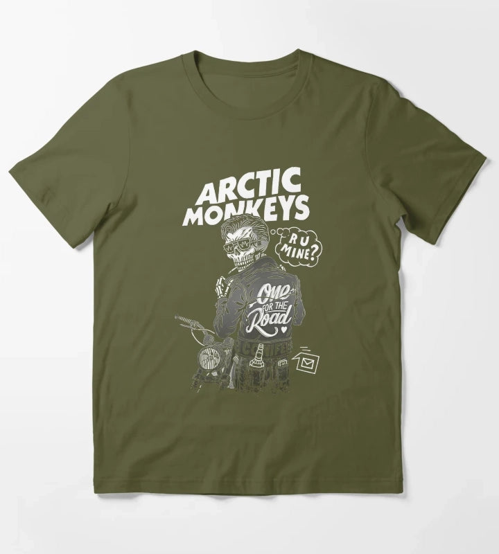 Arctic Monkeys 90S Rock Pop Music T-Shirt Olive Green
