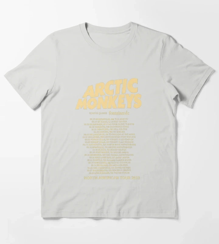 Arctic Monkeys 90S Vintage Rock Pop Music Band 29 T-Shirt Light Grey