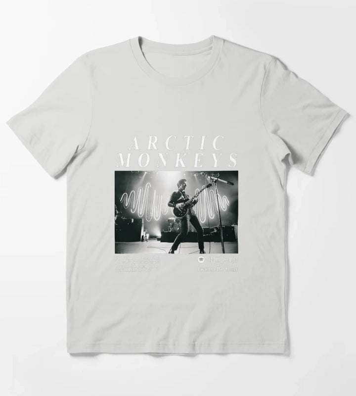 Arctic Monkeys 90S Vintage Rock Pop Music Band 34 T-Shirt Light Grey