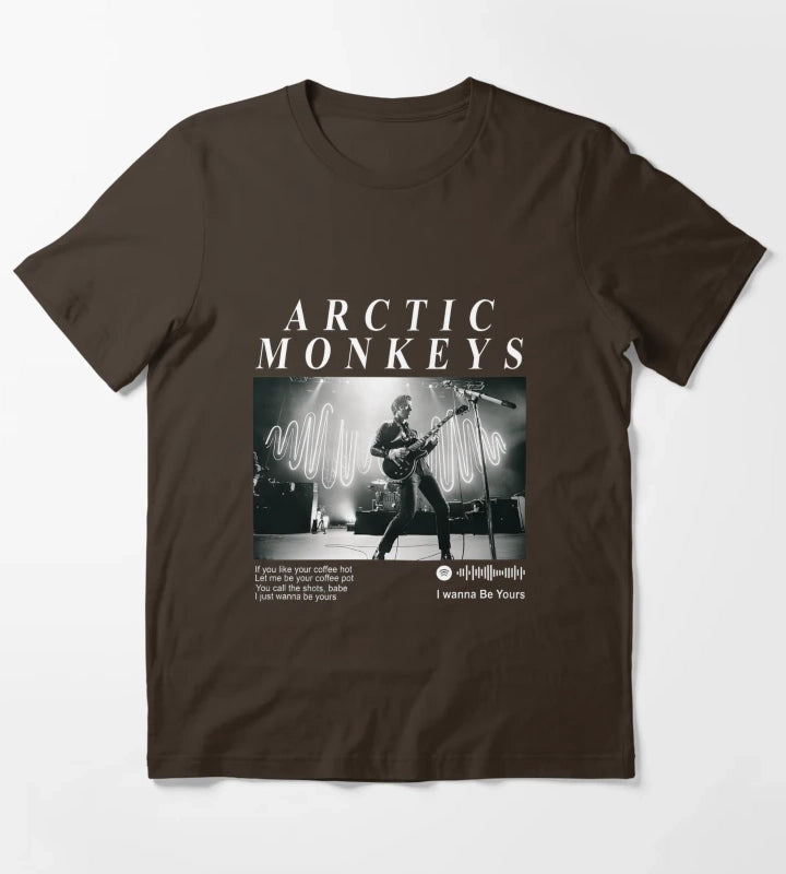 Arctic Monkeys 90S Vintage Rock Pop Music Band 34 T-Shirt Brown