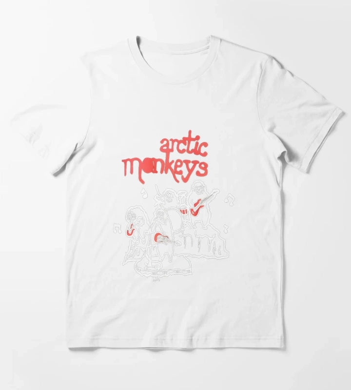 Arctic Monkeys 90S Vintage Rock Pop Music Band T-Shirt White