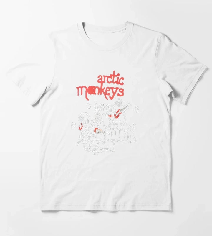Arctic Monkeys 90s Vintage Rock Pop Music Band 22 T-Shirt White