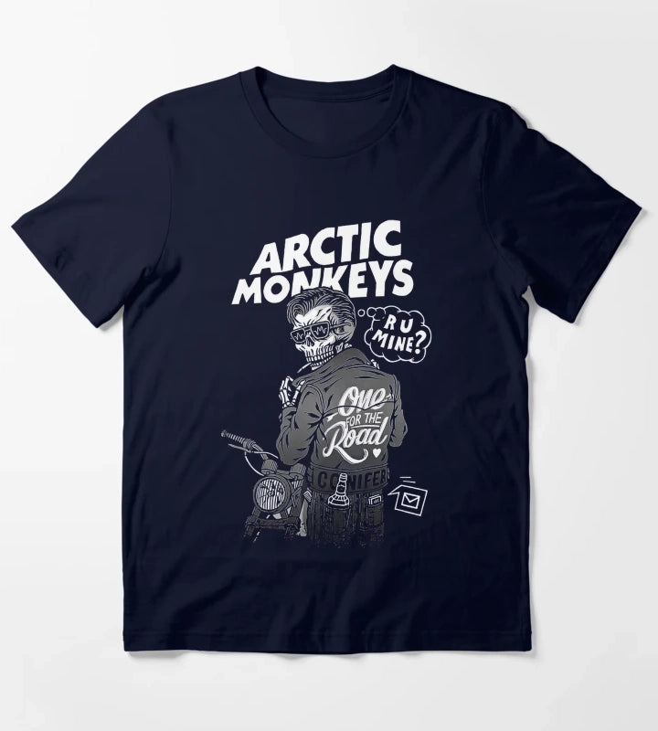 Arctic Monkeys 90s Vintage Rock Pop Music Band 23 T-Shirt Navy