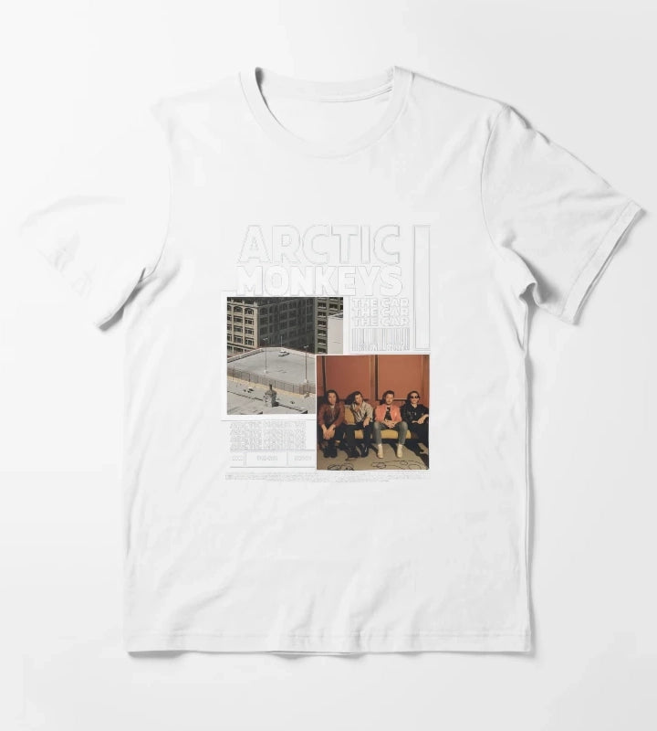 Arctic Monkeys 90s Vintage Rock Pop Music Band 31 T-Shirt White