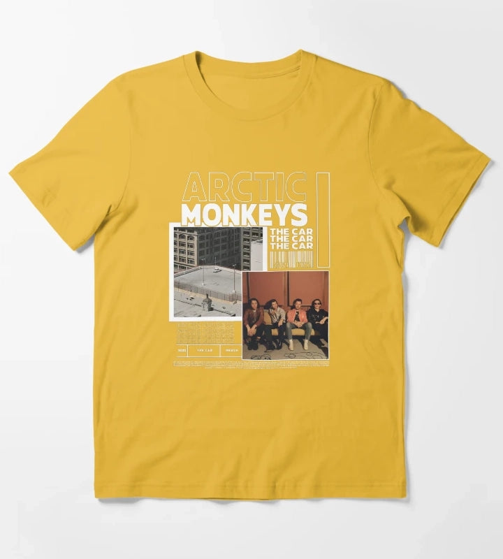 Arctic Monkeys 90s Vintage Rock Pop Music Band 31 T-Shirt Yellow