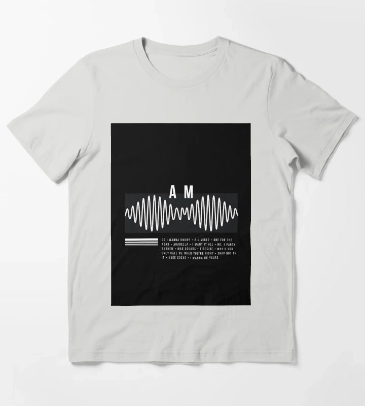 Arctic Monkeys AM Album Art T-Shirt Light Grey