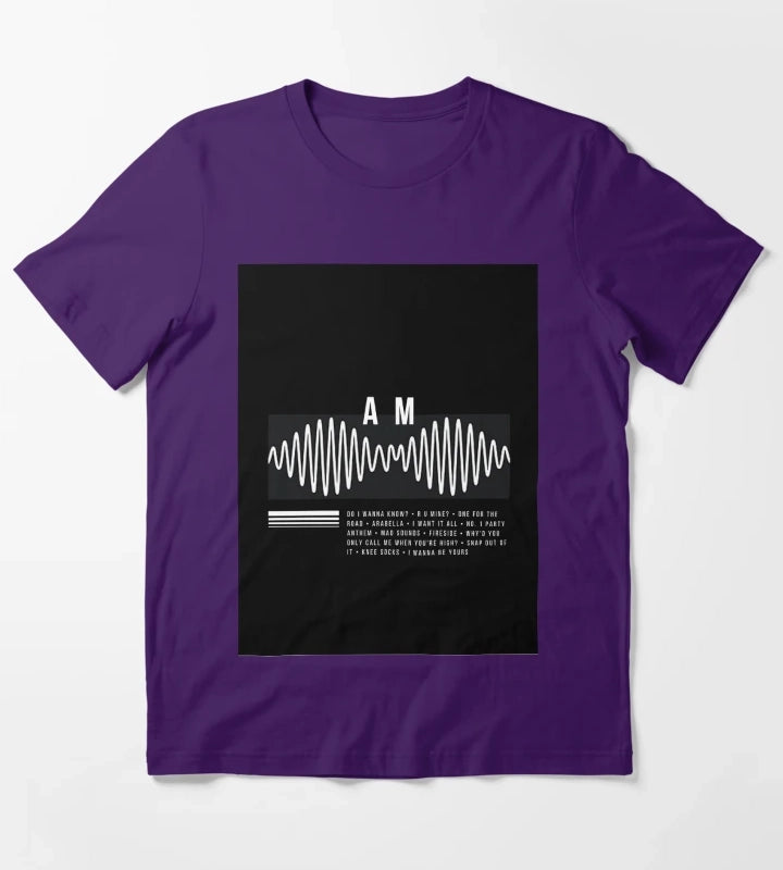 Arctic Monkeys AM Album Art T-Shirt Purple