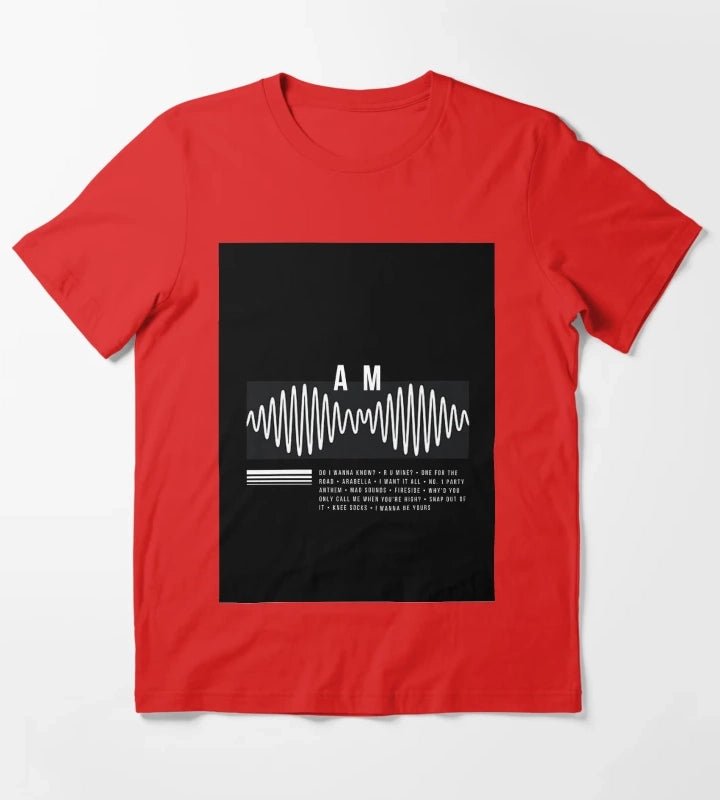 Arctic Monkeys AM Album Art T-Shirt Red