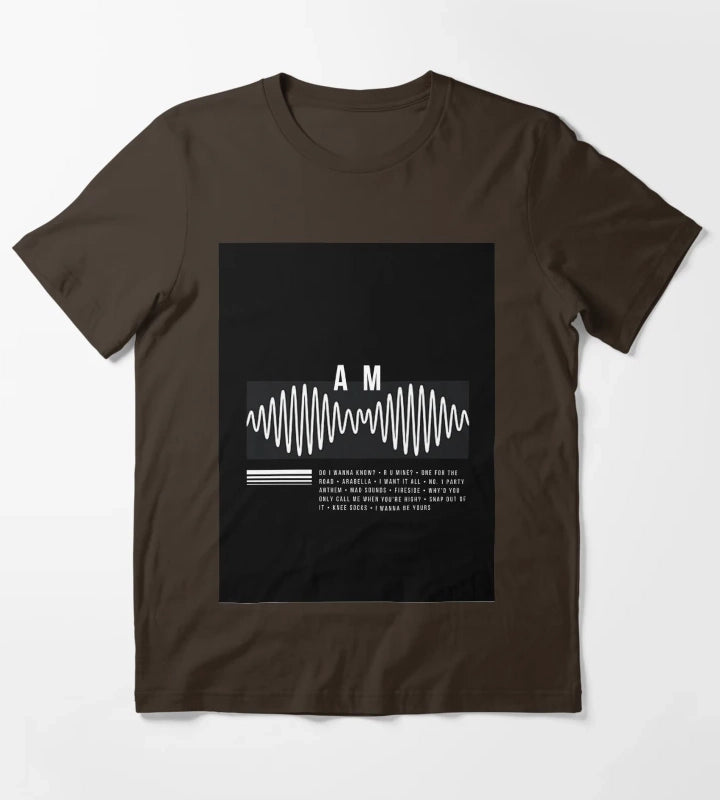 Arctic Monkeys AM Album Art T-Shirt Brown