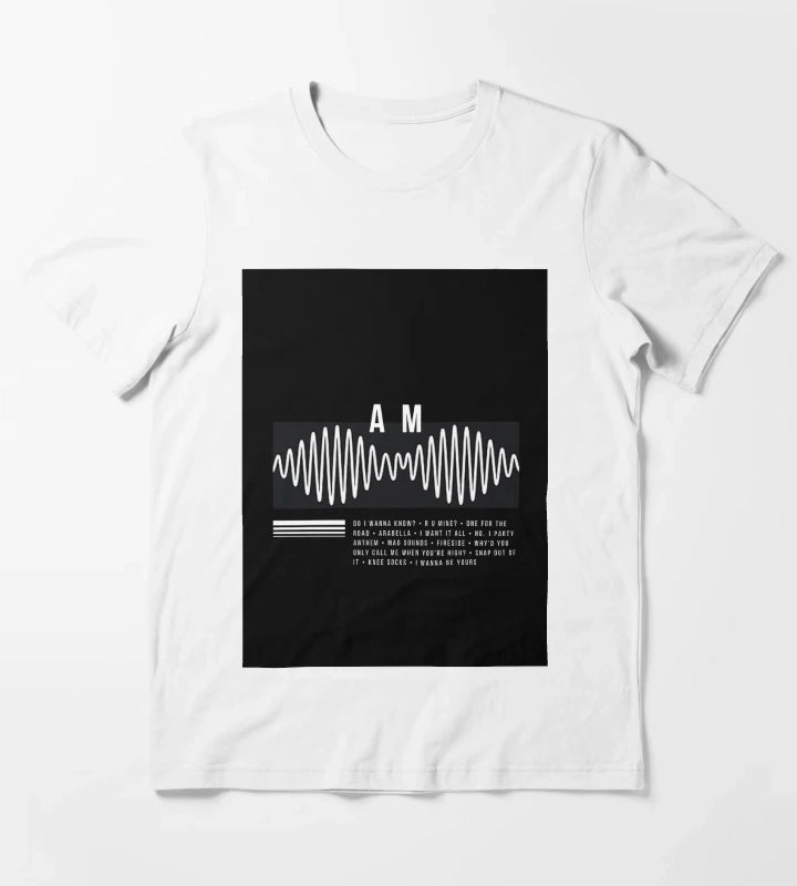 Arctic Monkeys AM Album Art T-Shirt White