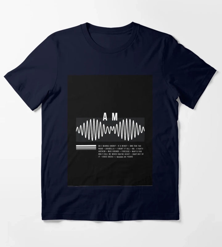 Arctic Monkeys AM Album Art T-Shirt Navy