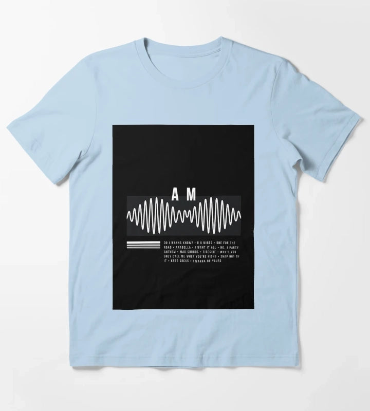 Arctic Monkeys AM Album Art T-Shirt Sky Blue