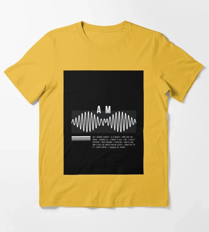 Arctic Monkeys AM Album Art T-Shirt Yellow