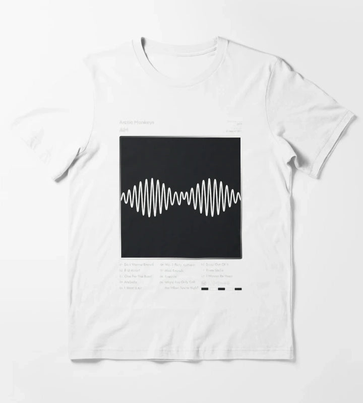 Arctic Monkeys AM Tracklist Album T-Shirt White