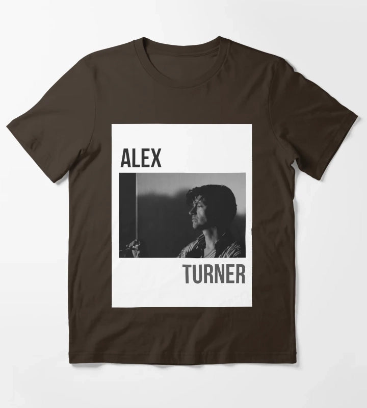 Arctic Monkeys Alex Turner Band art T-Shirt Brown