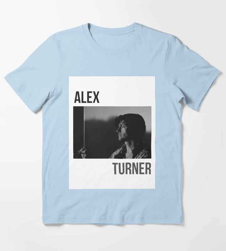 Arctic Monkeys Alex Turner Band art T-Shirt Sky Blue