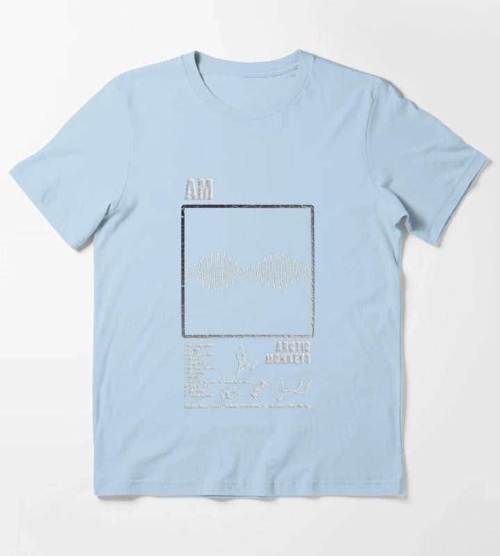 Arctic Monkeys Am Album Tracklist T-Shirt Sky Blue