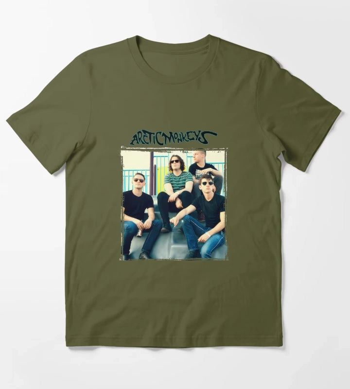 Arctic Monkeys Band 10 T-Shirt Olive Green