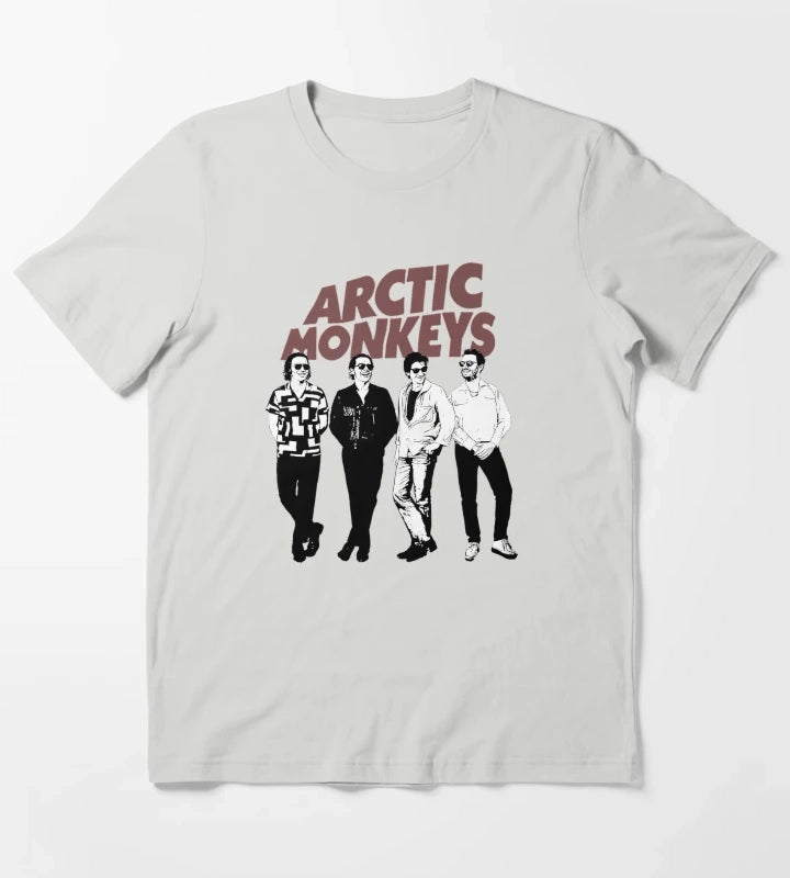 Arctic Monkeys Band 11 T-Shirt Light Grey