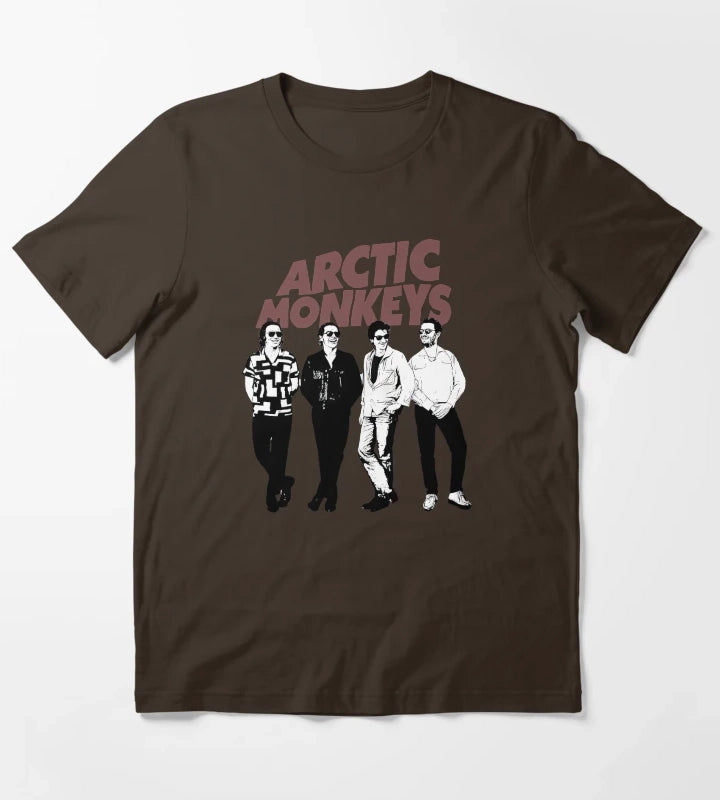 Arctic Monkeys Band 11 T-Shirt Brown