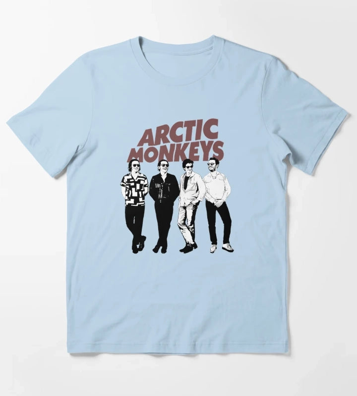 Arctic Monkeys Band 11 T-Shirt Sky Blue