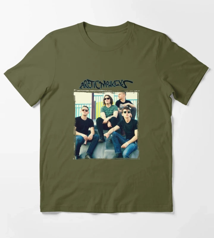 Arctic Monkeys Band 17 T-Shirt Olive Green