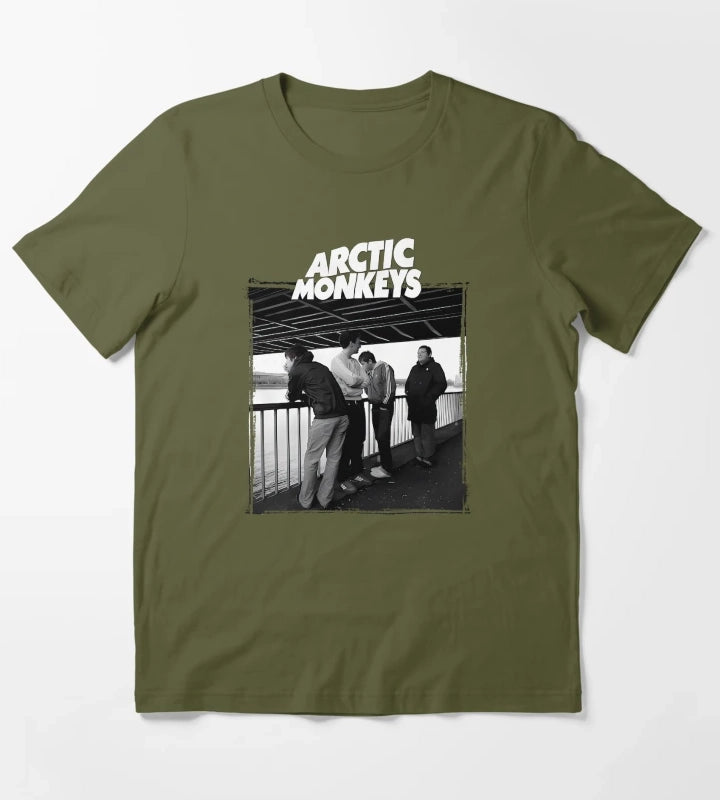 Arctic Monkeys Band 7 T-Shirt Olive Green