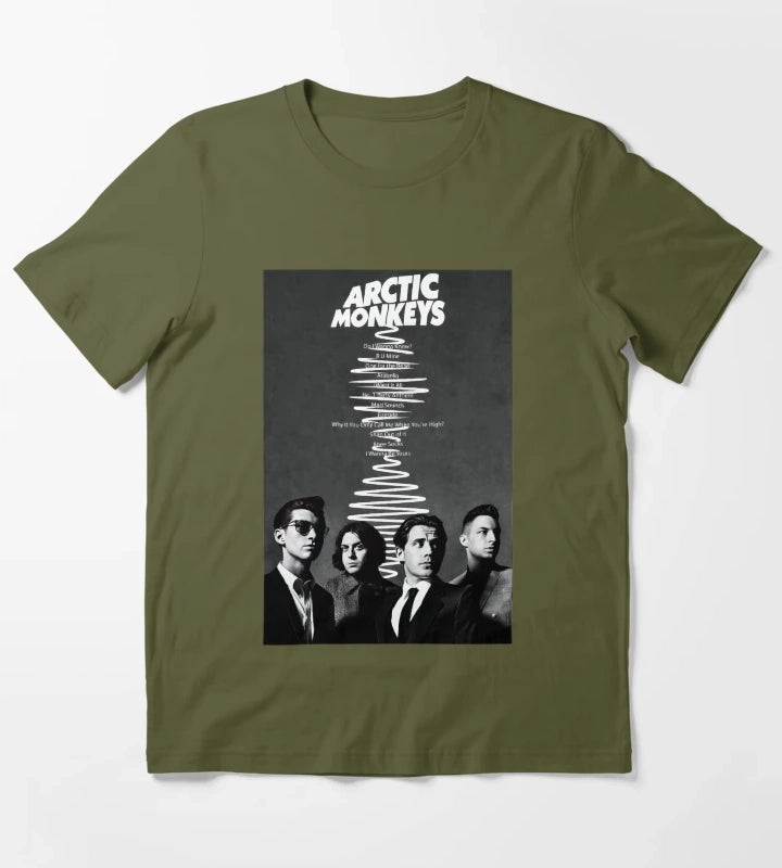 Arctic Monkeys Band Am 16 T-Shirt Olive Green