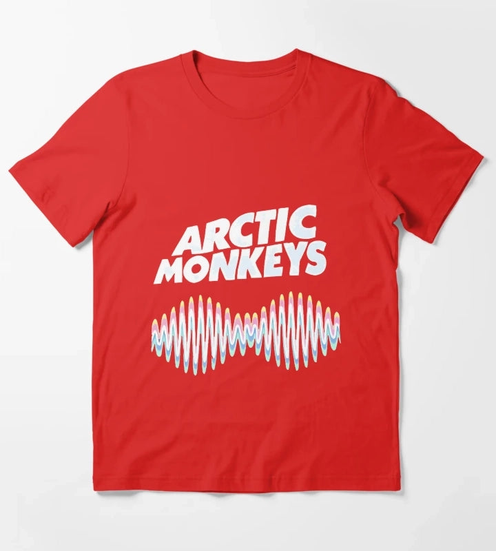 Arctic Monkeys Band Wave Art T-Shirt Red
