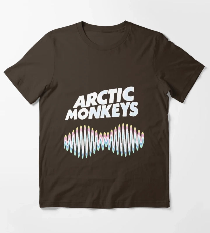 Arctic Monkeys Band Wave Art T-Shirt Brown