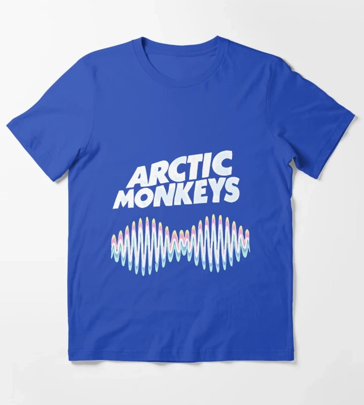 Arctic Monkeys Band Wave Art T-Shirt Blue