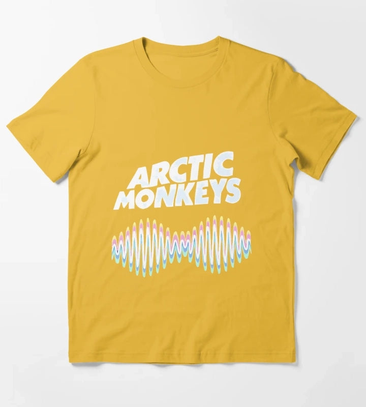 Arctic Monkeys Band Wave Art T-Shirt Yellow