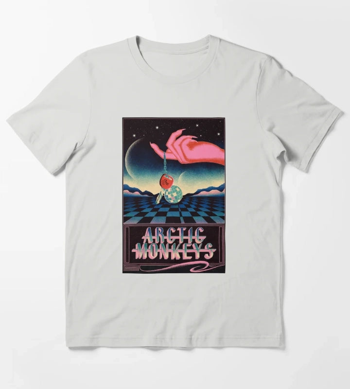 Arctic Monkeys Disco Poster T-Shirt Light Grey
