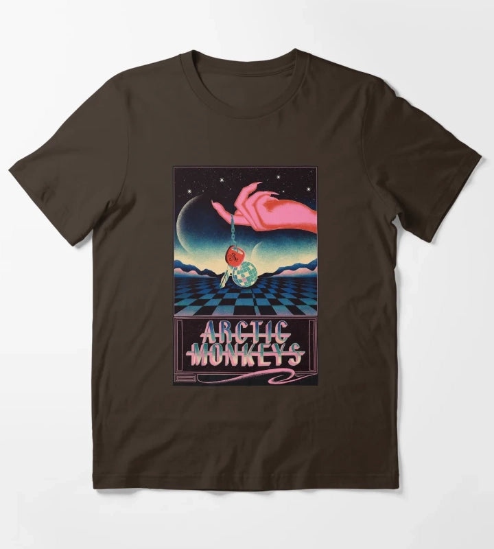 Arctic Monkeys Disco Poster T-Shirt Brown