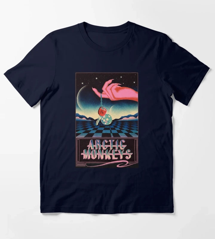 Arctic Monkeys Disco Poster T-Shirt Navy
