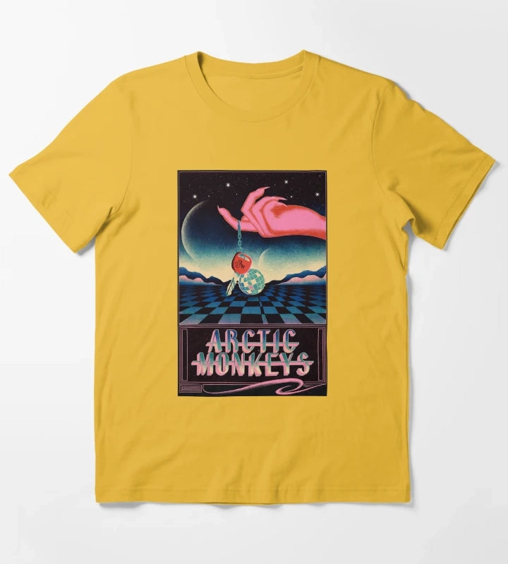 Arctic Monkeys Disco Poster T-Shirt Yellow