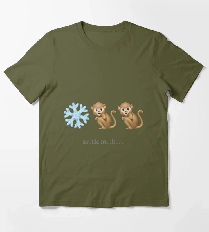 Arctic Monkeys Emoji Riddle Classic T-Shirt Olive Green