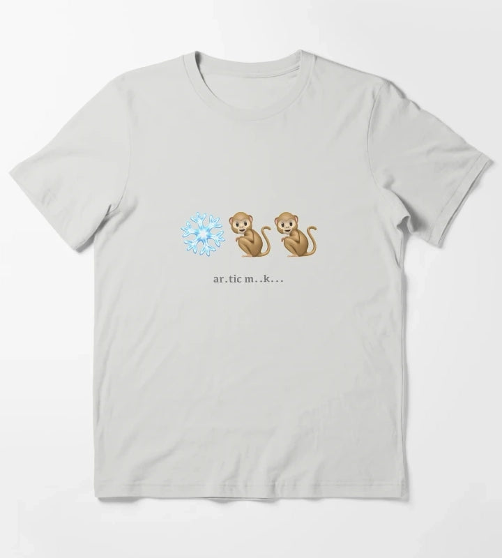 Arctic Monkeys Emoji Riddle T-Shirt Light Grey