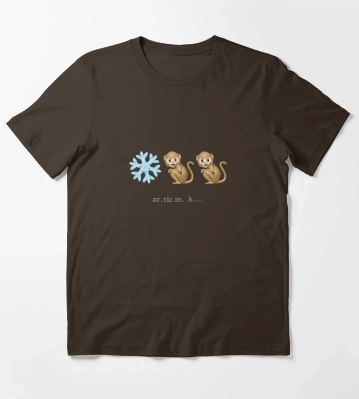 Arctic Monkeys Emoji Riddle T-Shirt Brown