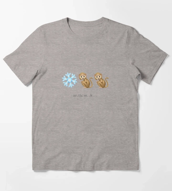 Arctic Monkeys Emoji Riddle T-Shirt Heather Grey
