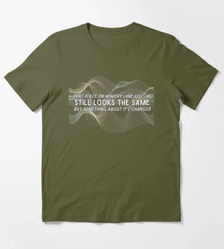 Arctic Monkeys Fireside Lyrics T-Shirt Olive Green