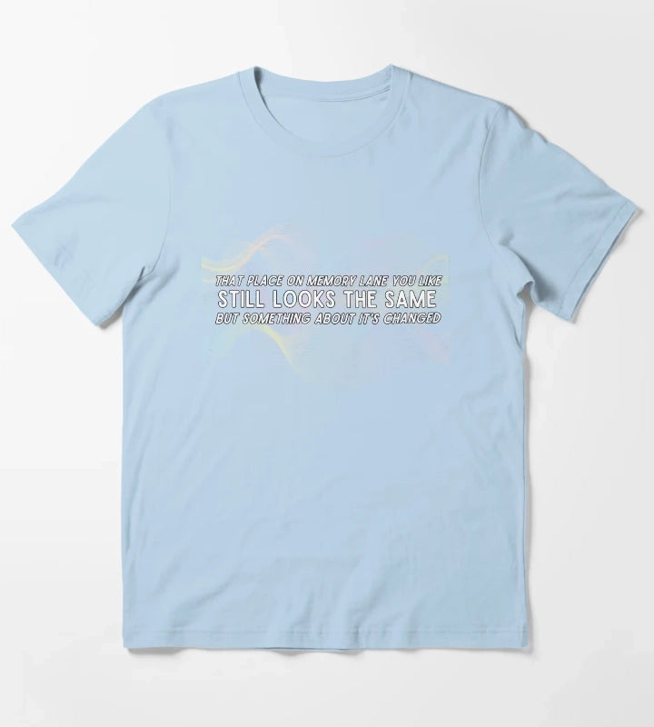 Arctic Monkeys Fireside Lyrics T-Shirt Sky Blue