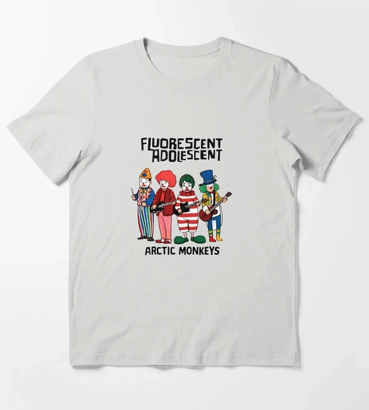 Arctic Monkeys Fluorescent Adolescent T-Shirt Light Grey